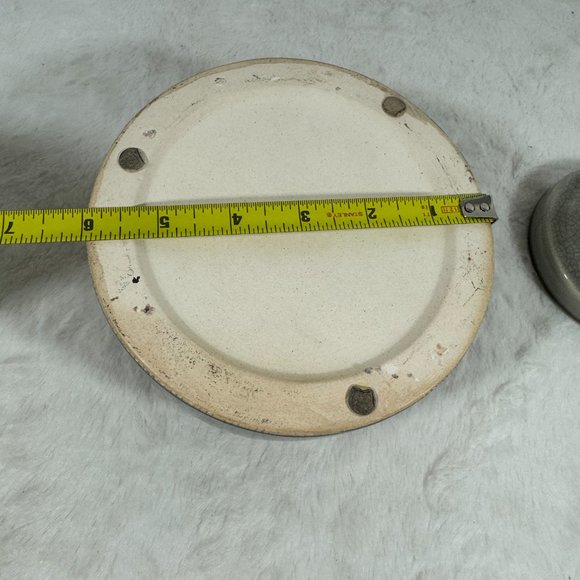 Ceramic Jar With Lid And ombre into woven pattern Container - Picture 8 of 8